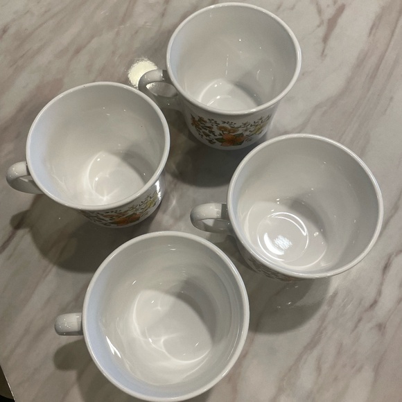 CORELLE BY CORNING SET OF 4 INDIAN SUMMER FLORAL COFFEE/TEA MUGS - Picture 4 of 9